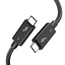 Thunderbolt 5 Cavo da USB-C a USB-C 80Gbps 240W PD per MacBook/iPhone 16/SSD