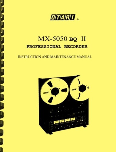 Otari 5050bqii manuale - otari, mx-5050bqii