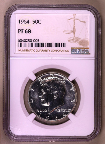 1964 kennedy mezzo dollaro ngc - mezzo,
