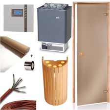 Kit Sauna Stufa Sauna Thermat 9kW Controllo Sauna D2 Pellicola Sauna Porta Sauna