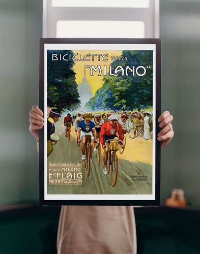 Bicicletta milano 1890s - bicicletta, poster