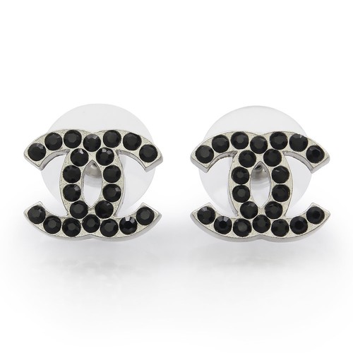 Orecchini chanel logo nero - orecchini, cc