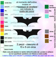 COPPIA ADESIVI BATMAN LOGO