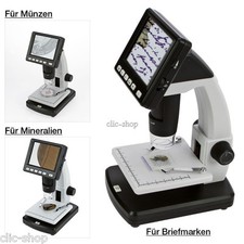 UN MICROSCOPIO DIGITALE LCD 10 - 500x PER FRANCOBOLLI