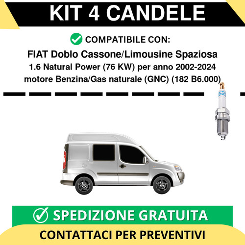Kit candele per fiat - kit, 4