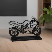 Decorazione 3D modello Kawasaki ZZR 1200 - regalo per appassionati di moto