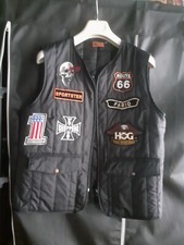 Gilet L'ORIGINALE - smanicato moto custom biker Harley nylon trapuntato 