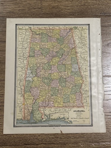 Antica mappa dell alabama - antica, dell’alabama