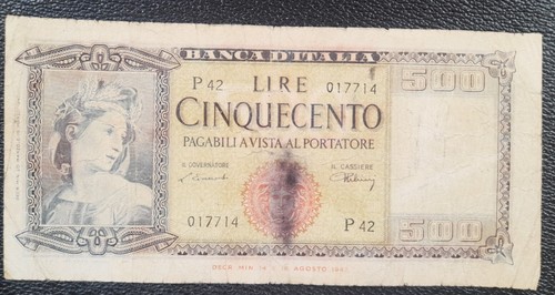 500 lire ornata - lire, spighe