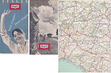 Cartina Stradale dell'Italia a cura della benzina "Mobil"  1958