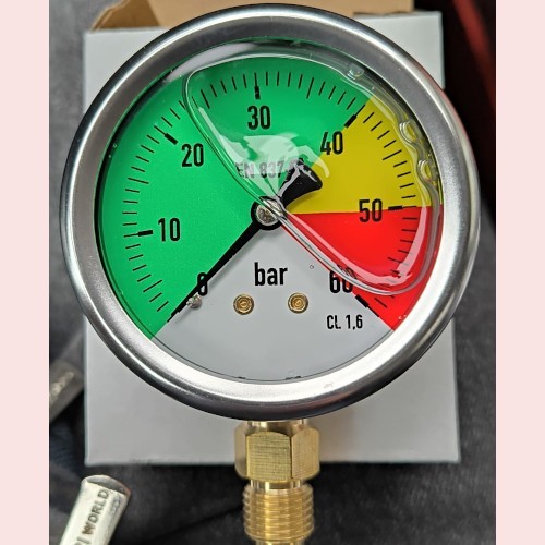 Manometro inox con glicerina - con,