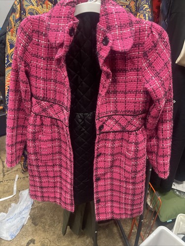 Cappotto tweed rosa corde