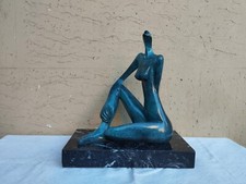 STATUA SCULTURA VINTAGE DI BRONZO CORPO FEMMINILE STILIZZATO TONY MOREY ITALICA