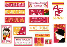Kit 15 Adesivi Ultras - Roma -