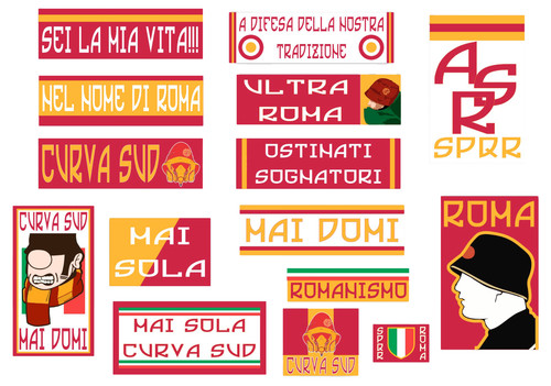Kit adesivi ultras roma - kit, 15