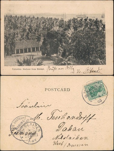 Cartolina colombo porto posta - cartolina,