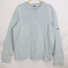 Maglione Stone Island in puro cotone colore blu taglia presunta XXL