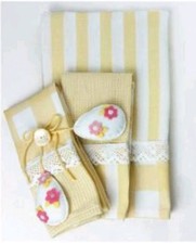 Tris Di Strofinacci Ricamati