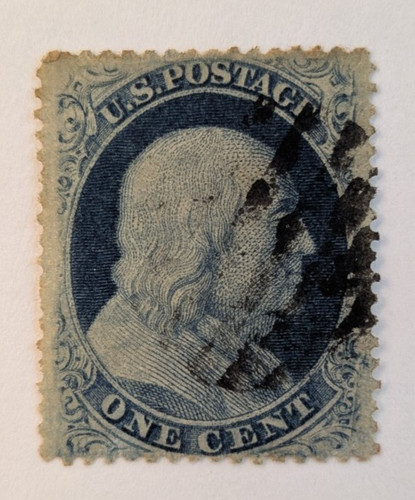 Scott 1857 franklin 1c - scott,