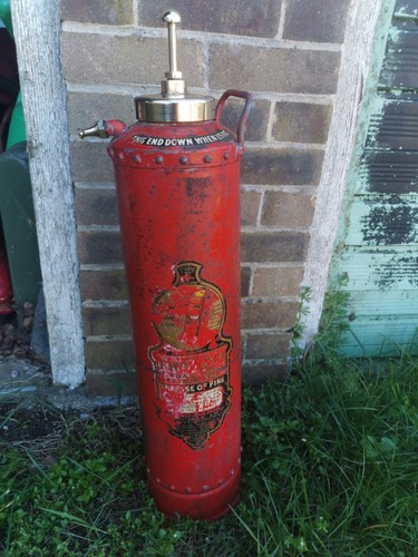 Vintage red fire - fire, extinguisher