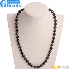 Collana lunga con perline pietre naturali assortite donna 17,5-20" regalo fatta a mano