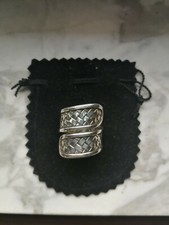 BALI NEW OXIDIZED SNAKE WOVEN RING STERLING SILVER 925 ANELLO ARGENTO INTRECCIO 