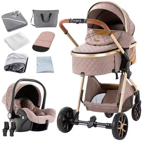 Passeggino trio neonato - trio, cachi