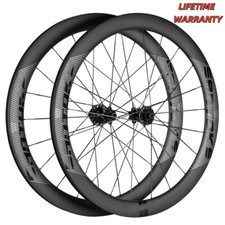 Set ruote freno a disco carbonio 50 mm bici da strada ruote tubeless ceramica raggi carbonio