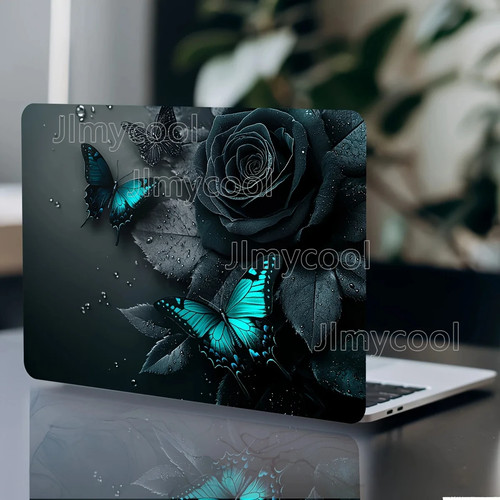 Pezzi farfalla rosa laptop - 2,