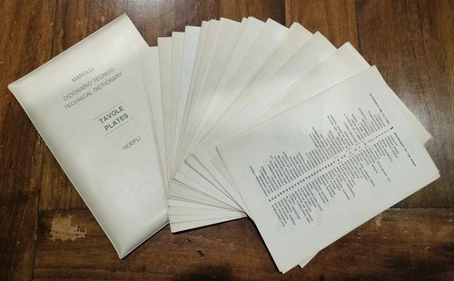 Tavole dizionario tecnico - tavole,