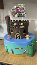 Torta scenografica in gomma eva multicolor tema “Super Mario”