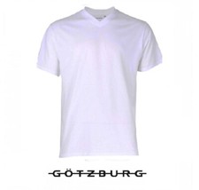 Götzburg - T Shirt - Confezione da 4 - Scollo a V - Bianco - Taglia 3XL/9