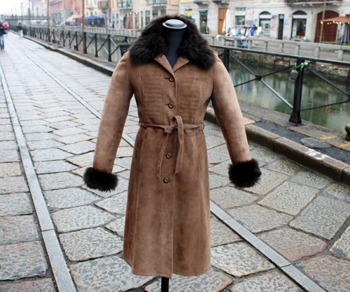 Cappotto pelle lungo montone - cappotto,
