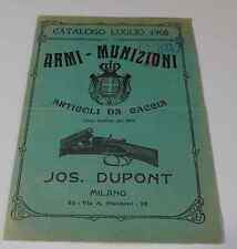 1520)  Armi Munizioni Articoli Da Caccia Jos Dupont  - Milano - 1908