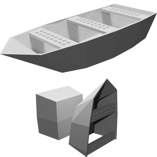 Scafo galleggiante per lego - scafo,