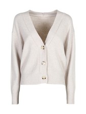 Solada Cardigan donna in maglia con bottoni - beige