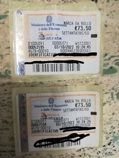 Marche da bollo da 73,50 euro anno 2023 vendibili anche singolarmente 