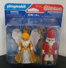 Playmobil 5592 Christmas: San Nicola e l'angelo di Natale NUOVO IMBALLO ORIGINALE Gesù Bambino