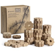 Set da 45 Anelli in Legno di