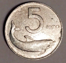 Italian coin - 5 lire - 1970 -