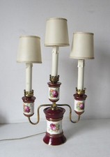 LAMPADA DA TAVOLO IN CERAMICA SESTO FIORENTINO DECORO ROSE TIPO KLEINE -ANNI 60
