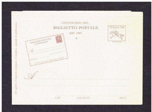 Biglietto postale 550 lire - postale,