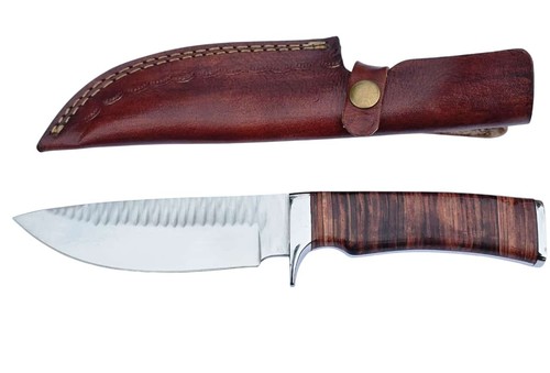 Coltello manico cuoio lama - coltello, in