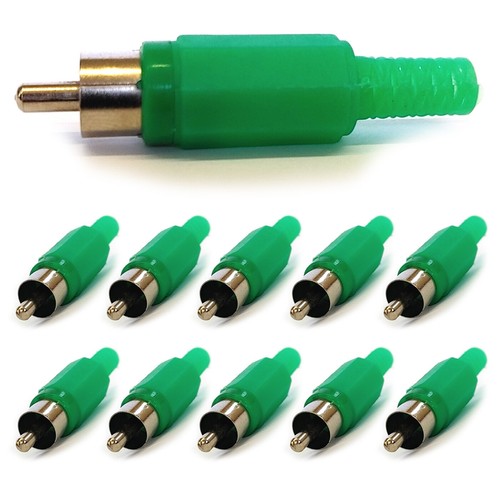 10x connettore rca verde - 10x,