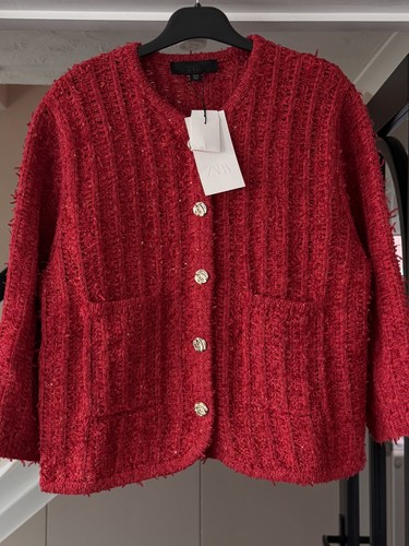 Cardigan zara maglia rossa - cardigan,