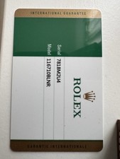 Rolex – Certificato di Garanzia (Card) 116710 Batman BLNR