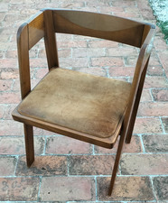 Citterio Tito Agnoli Design Sedia Programma C Legno Noce Naturale e pelle