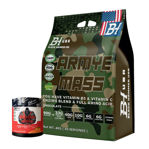 Army mass gainer 4kg - gainer, gain