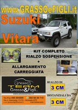 Kit COMPLETO Rialzo Molle + 4 Distanziali Ruota 3cm For Suzuki Vitara  1988 > 
