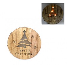 Insegna luminosa in legno